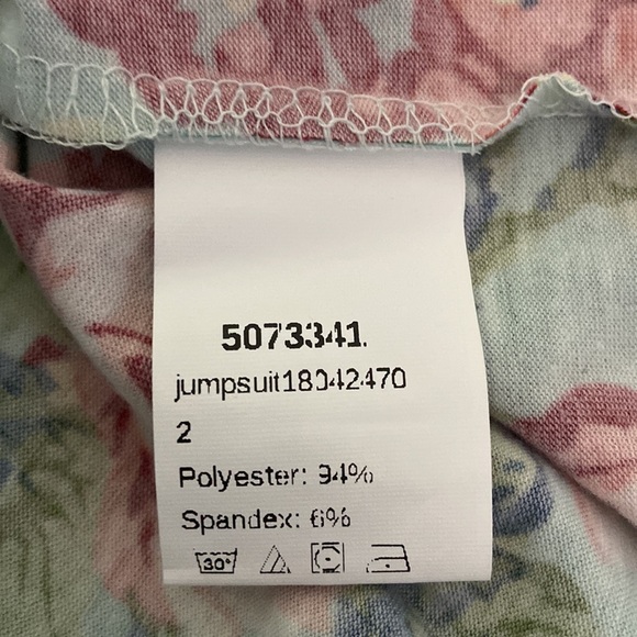 Shein Light Green Floral Sleeveless Romper Size Small - Picture 8 of 9